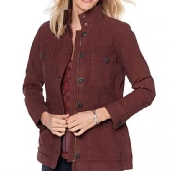 Lucky Brand Maroon Utility Jacket Size S - Picture 4 of 14